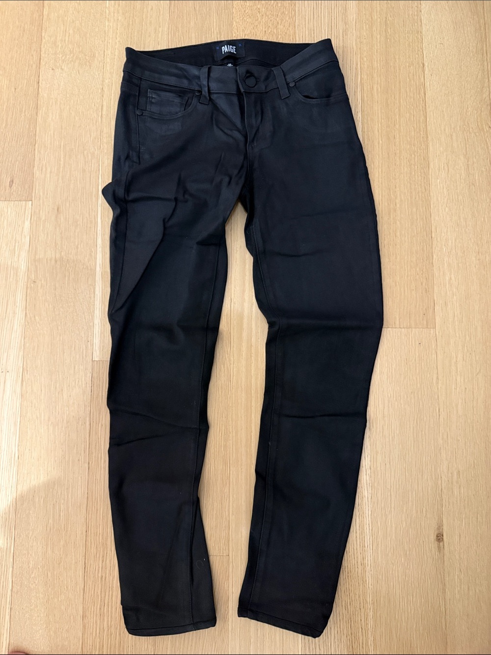 PAIGE Black Verdugo Ultra Skinny Coated Jeans - Sleek Women's Fit